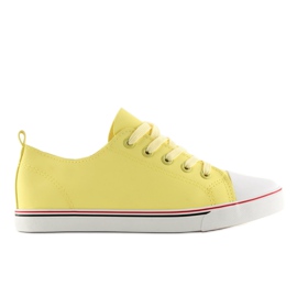 Gule sneakers til kvinder, ansigtsgul XL01p Beige