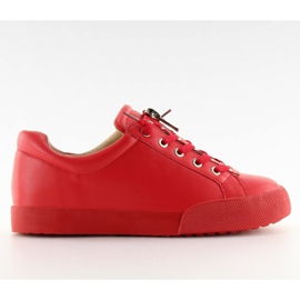 Røde røde sneakers til kvinder 7209 Røde