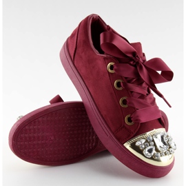 Sneakers Med Sten Bourgogne 6192 Rød flerfarvet