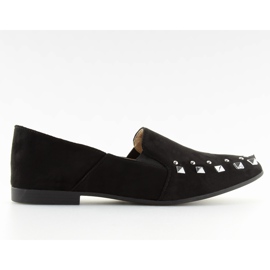 Sorte loafers lordsy med nitter 1415 Sort