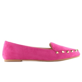 Loafers til kvinder med nitter Fuchsia 1388 lyserød