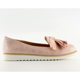 Damemokkasiner med lyserøde kvaster 7214 Pink
