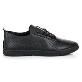 Sorte sneakers med gennembrudt