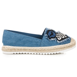Espadriller med lapper blå