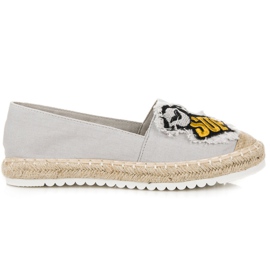 Espadriller med lapper grå
