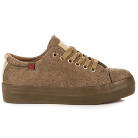 Tony Velour sneakers på platformen grøn