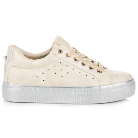 Beige sneakers