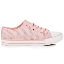 L&H Stilfulde damesneakers lyserød