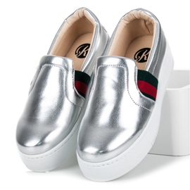 Kylie Slipons på platformen grå