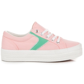 Kylie Sneakers på platformen lyserød