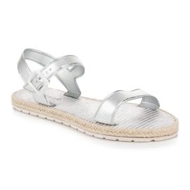 Vinceza Flade sandaler med spænde grå