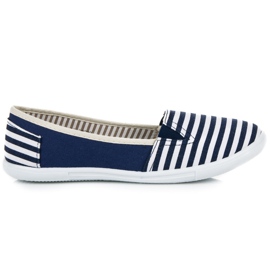 Stribede slipons blå