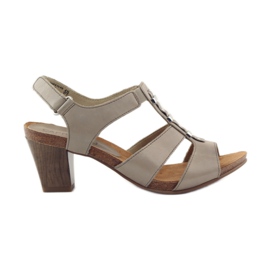 Caprice sandaler damesko med velcro 28309 brun flerfarvet
