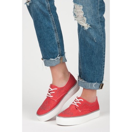 Kylie Sneakers med krystaller rød