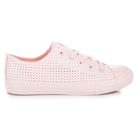 Kylie Gennembrudte sneakers på indbindingen lyserød