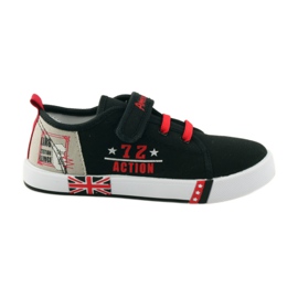 American Club Amerikanske sneakers sneakers læder indersål rød sort