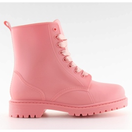 Pink D56P rosa snørestøvler lyserød