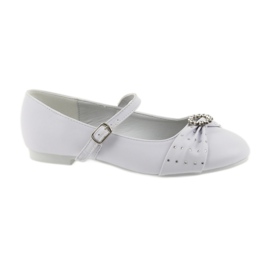 Ballerinas med nadverstrass American Club 12/19 hvid