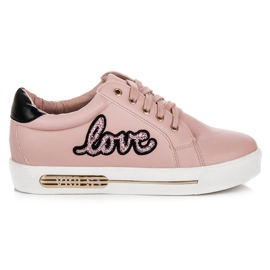 Vices Elsker sneakers med snøre lyserød
