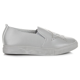 Grå Slipons Med En Stjerne