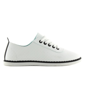 Hvide damesneakers L-6 Sort