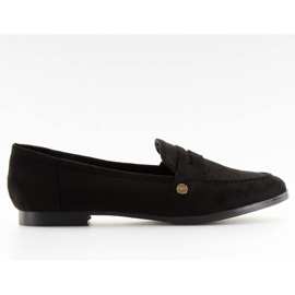 Sorte sorte loafers til kvinder T298 Sort
