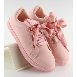 Pink BL1250-SP pink sneakers med bånd lyserød