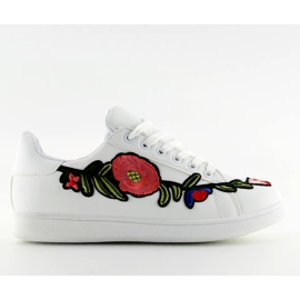 Hvide broderede sneakers BF-79 White