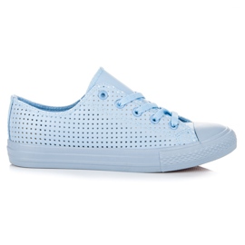 Kylie Gennembrudte sneakers på indbindingen blå