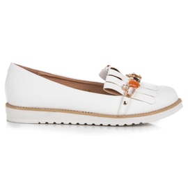 Vices Loafers med perler hvid