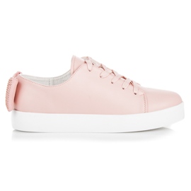 Vices Bundne sneakers med sløjfe lyserød
