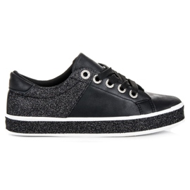 Seastar Sorte sneakers med binding