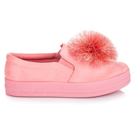 Vices Suede slipons med kvast lyserød
