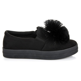 Vices Suede slipons med kvast sort