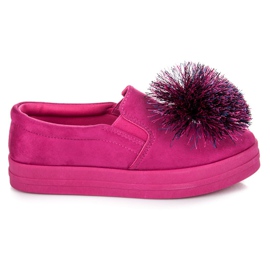 Vices Suede slipons med kvast lyserød