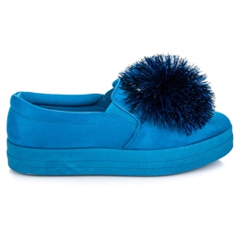 Vices Suede slipons med kvast blå