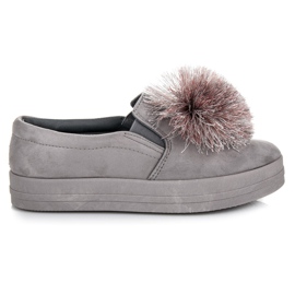 Vices Suede slipons med kvast grå