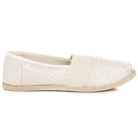 Beige espadriller med mønster