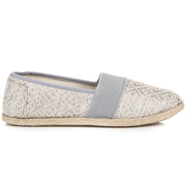 Grå espadriller med mønster