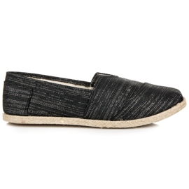Slip-on espadriller sort