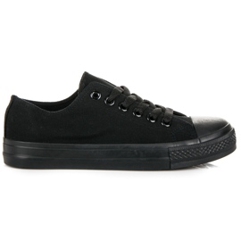 Sneakers med bånd til kvinder sort