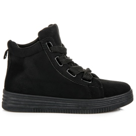 Højtop sneakers med snøre sort