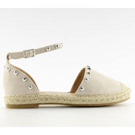 Espadriller med nitter beige 99-26 beige