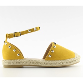 Gule 99-26 gule espadriller med nitter