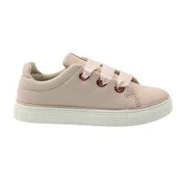 American Club Sneakers satin amerikansk 17508 snørebånd lyserød