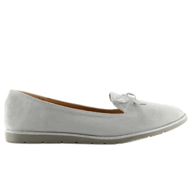 Grå Dame loafers JN-182 grå