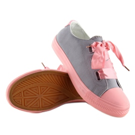 Sneakers med bånd Grå-Pink Dc11 lyserød