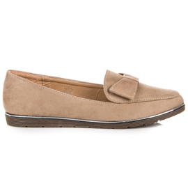 Ruskind Loafers med sløjfe brun