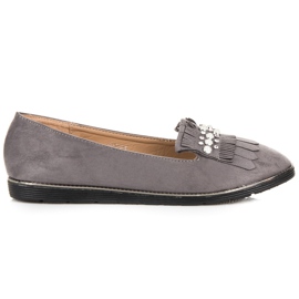Loafers med et ornament grå