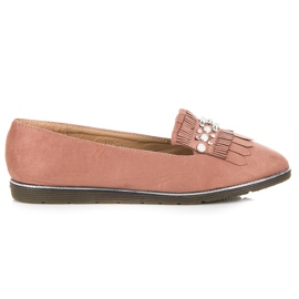 Loafers med et ornament lyserød